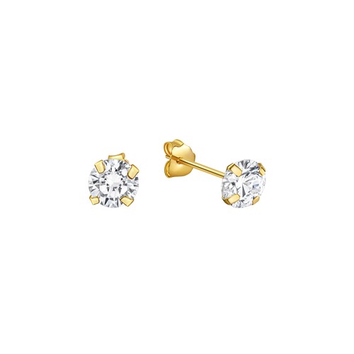 Ohrringe gold 333 mit weißen - ohrringe,