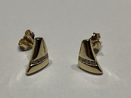 333er gelbgold ohrstecker mit - 333er,