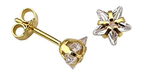 Ohrstecker zirkonia gold 333 - zirkonia,