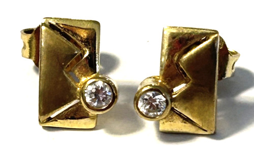 Goldohrringe mit bergkristall - mit,