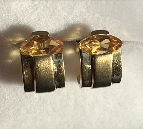 Citrin creolen 333er gold k - 333er,