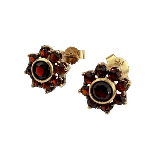 Granatohrstecker 333er gold - 333er,