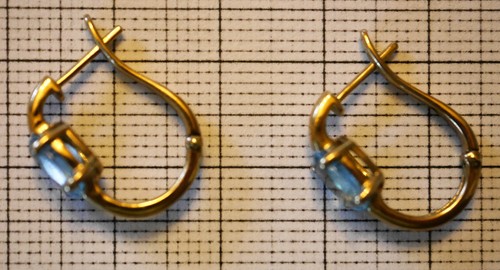 Ohrstecker mit aquamarin - ohrstecker,