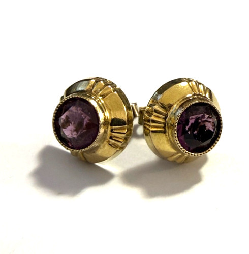 Vintage amethystohrstecker 333 - vintage,